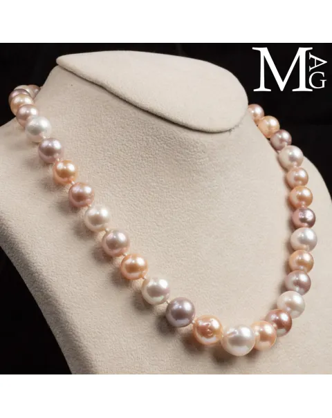 Collana Multicolore di Perle di Acqua Dolce.