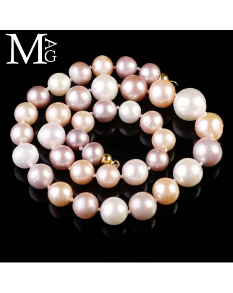 Collana Multicolore di Perle di Acqua Dolce.