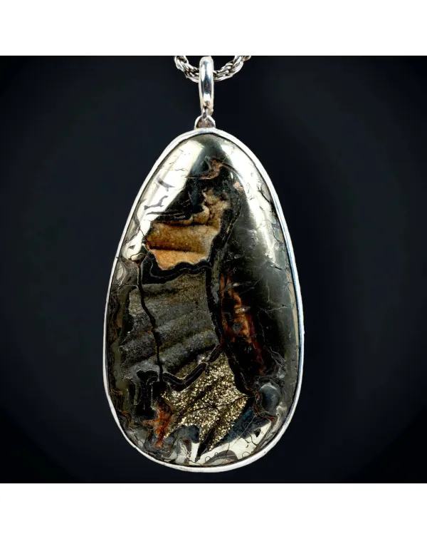 Antichi Riflessi: Argento con Ammonite Piritizzata...