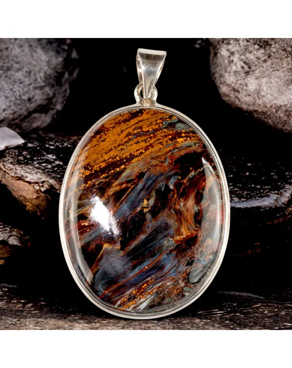 Ciondolo in Argento con Pietersite: La Pietra del ...