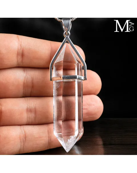 Ciondolo in Argento con Quarzo Ialino.