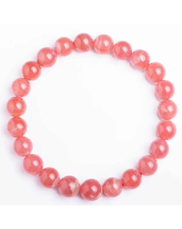 Bracciale in Rodocrosite Naturale Sfere da 8.5 mm