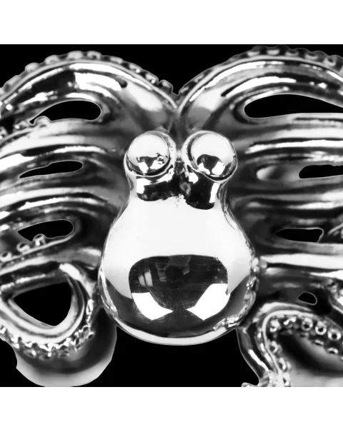 Bracciale in argento 925 a forma di polpo con dettagli realistici.