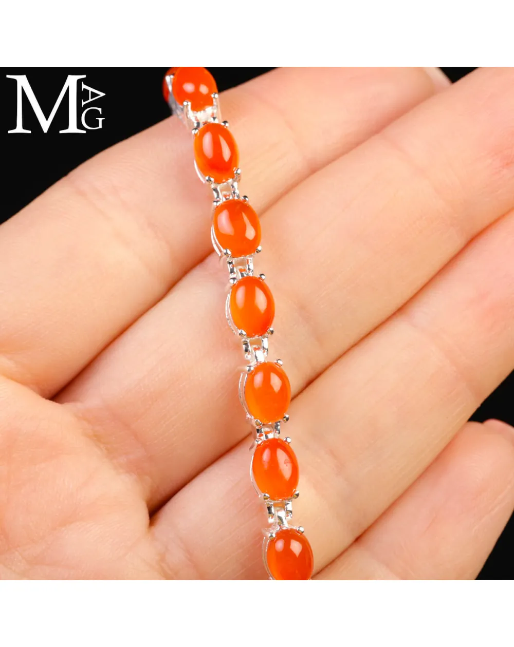 Bracciale in Argento con Corniola Naturale