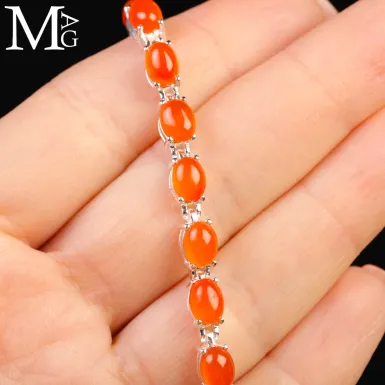 Bracciale in Argento con Corniola Naturale