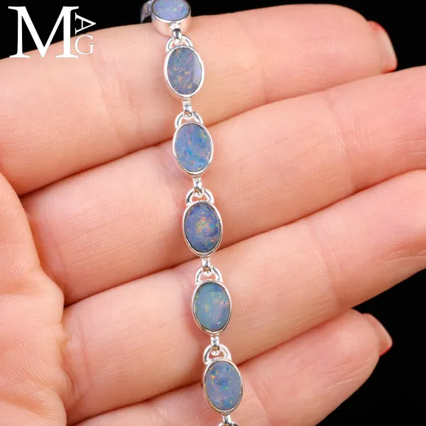 Bracciale in Argento con 11 Opali Welo.