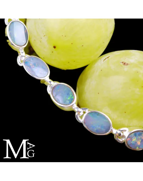 Bracciale in Argento con 11 Opali Welo.