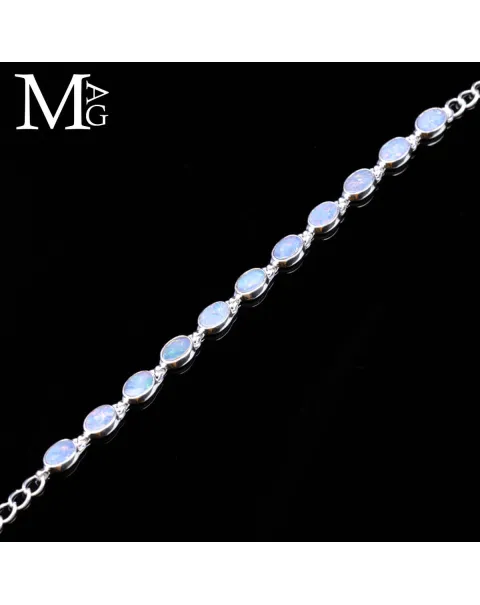 Bracciale in Argento con 11 Opali Welo.