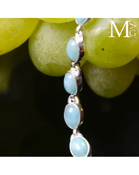 Bracciale in Argento con Gemme di Larimar.