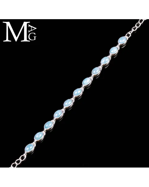 Bracciale in Argento con Gemme di Larimar.