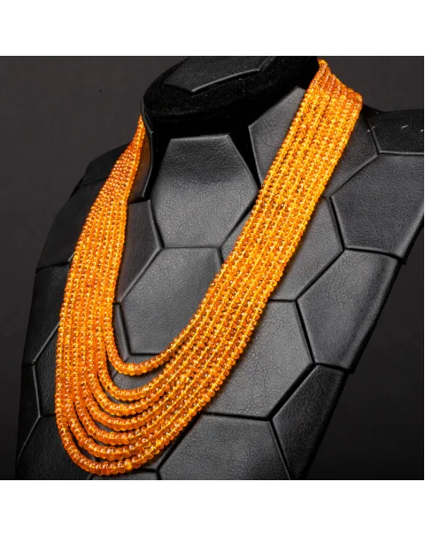 Collier in Zaffiri Arancioni – 760 Carati di Luminosità Solare
