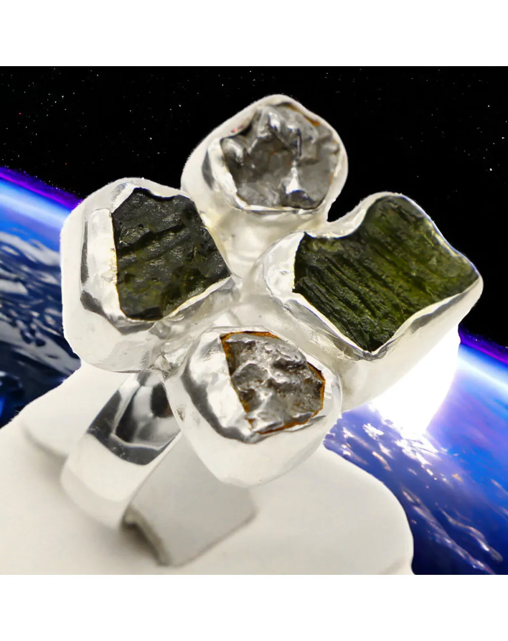 Anello meteoriti - Campo del Cielo e Moldavite