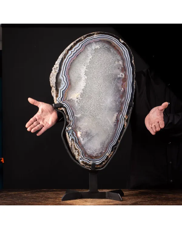 Grande Fetta di Agata - Cristalli Decorativi
