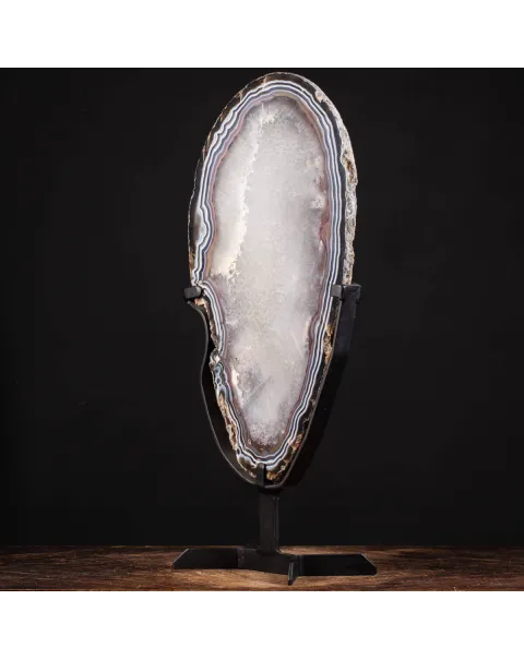 Grande Fetta di Agata - Cristalli Decorativi
