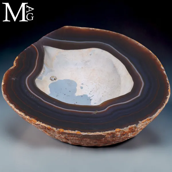 Ciotola Scultorea in Agata Naturale – Geode Brasiliano