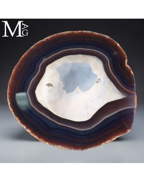 Ciotola Scultorea in Agata Naturale – Geode Brasiliano