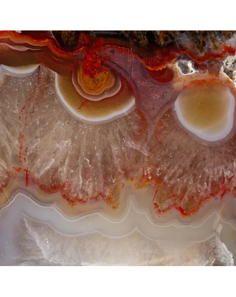 Geode Agata Rossa su base Decorativa