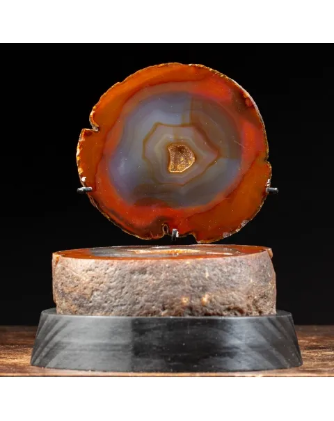 Geode Agata Sezionata su base