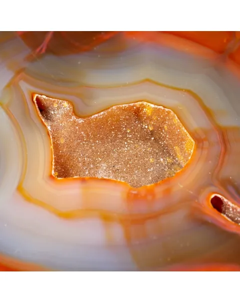 Geode Agata Sezionata su base