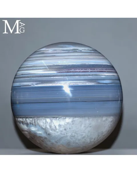 Sfera in Agata a Bande con Quarzo – Brasile