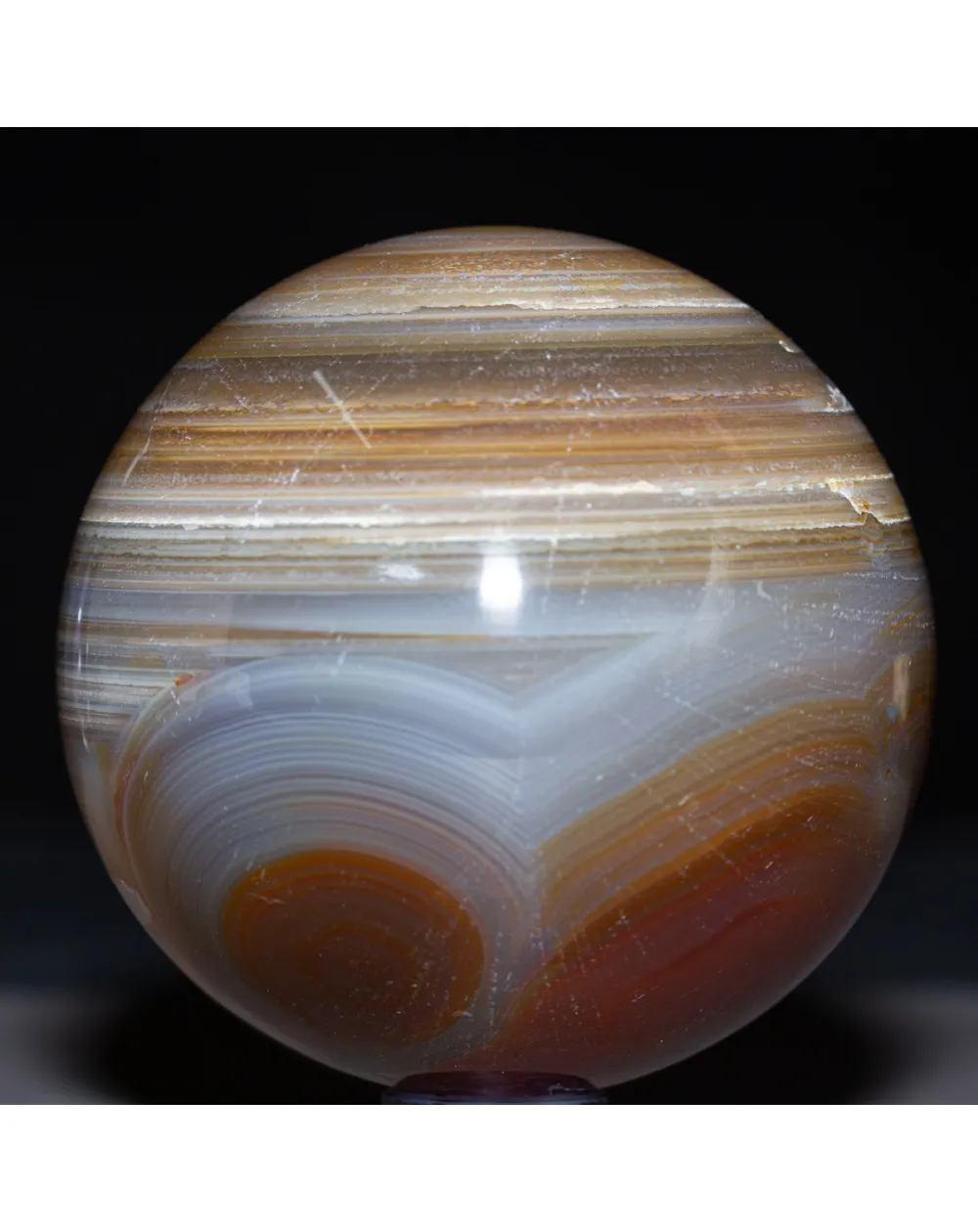 Sfera in Agata Naturale - Striata.