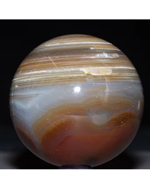 Sfera in Agata Naturale - Striata.