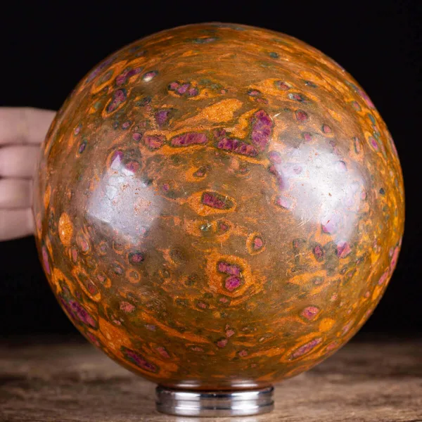 Sfera di Rubini in matrice di Fuchsite  - Ruby-Fuchsite Sphere