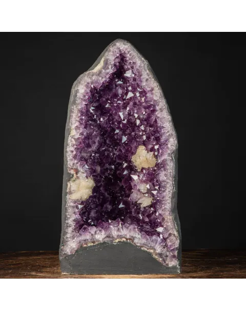 Geode di  Ametista - Grotta di cristalli Viola con Calcite