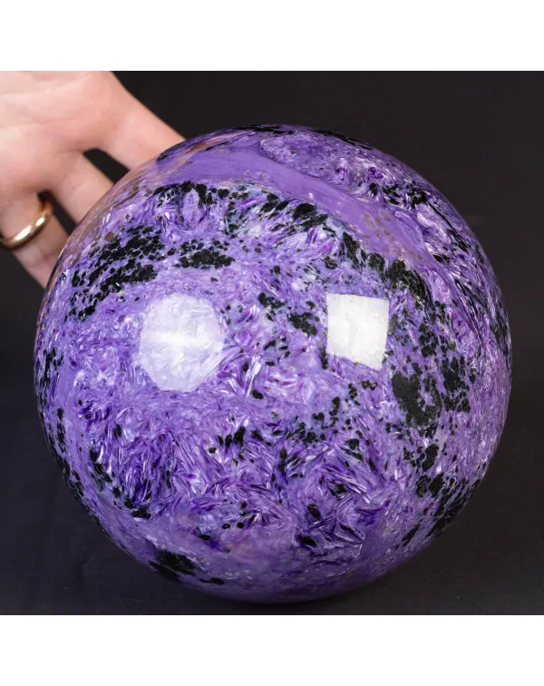Rara sfera di Charoite di alta qualità e grande d...