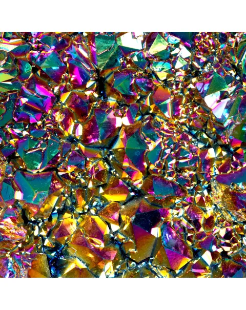 Drusa di Ametista Electroplated – Colori Iridescenti.