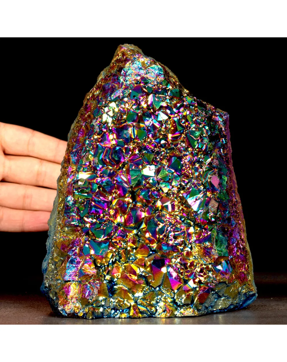 Drusa di Ametista Electroplated – Colori Iridescenti.
