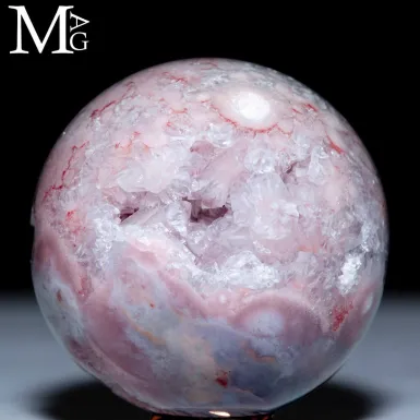 Agata Sakura del Madagascar – Sfera Intagliata c...