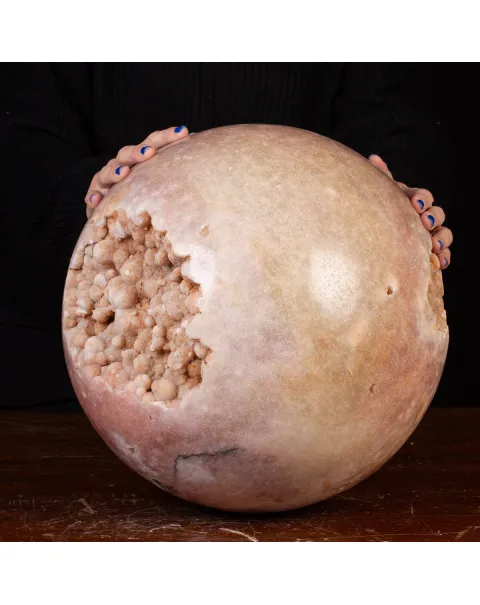 Stupenda Sfera di Ametista Rosa Botroidale.
