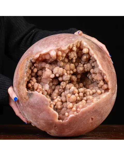 Stupenda Sfera di Ametista Rosa Botroidale.