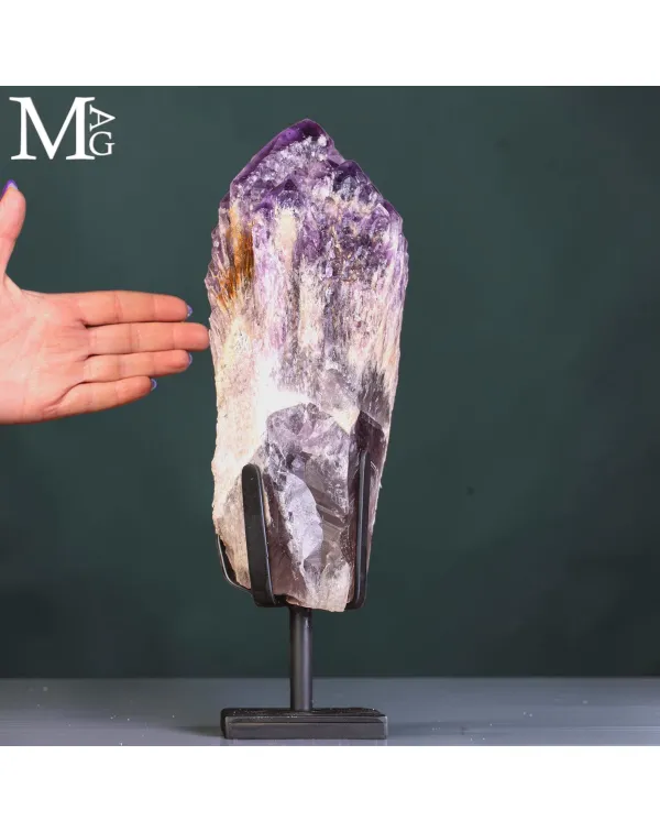 Pineapple Amethyst su Base – Scultura Minerale N...