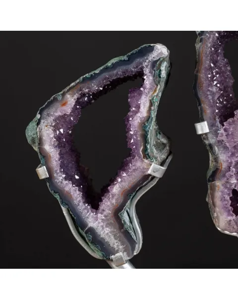 Tris di fette di Geode Ametista