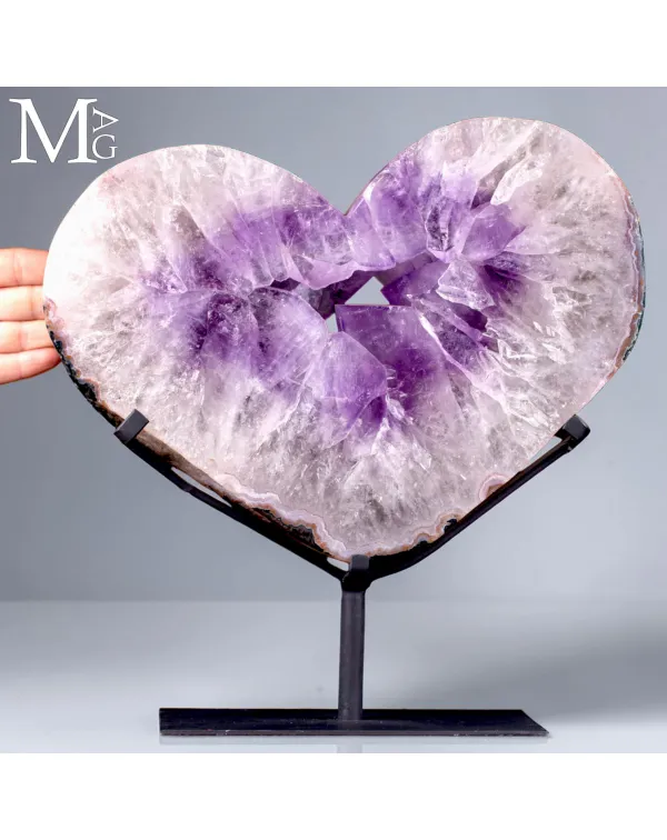 Cuore di Ametista - Fetta di Geode Cristallino.