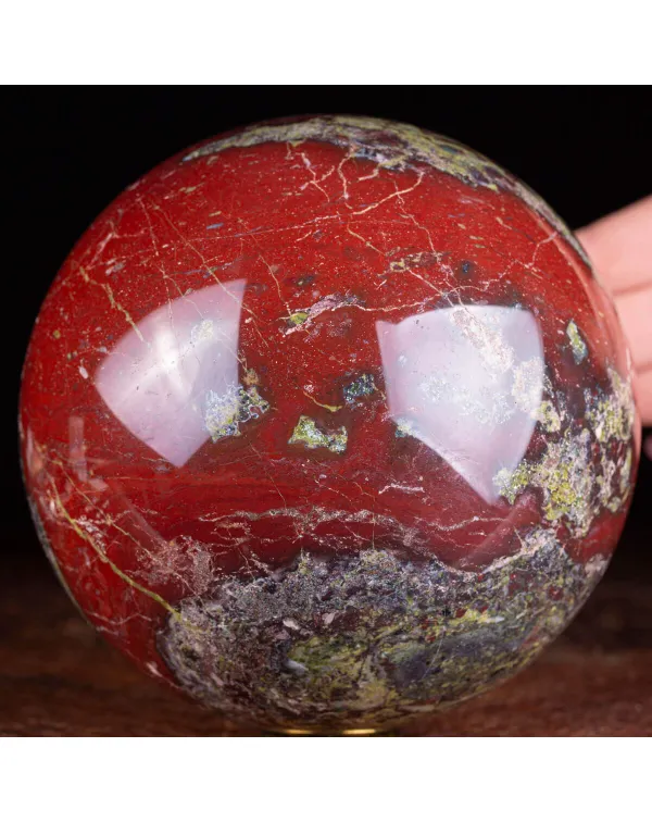 Sfera di Dragon Blood Jasper