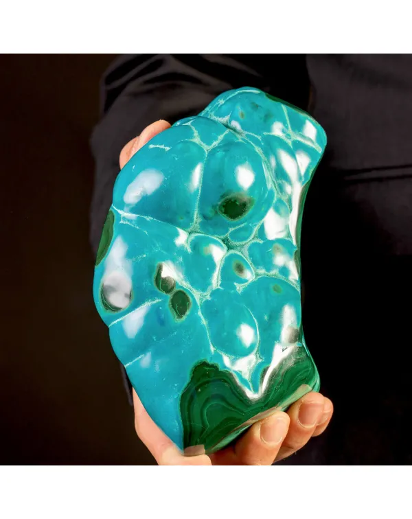 Crisocolla su Malachite – Campione Botroidale da...