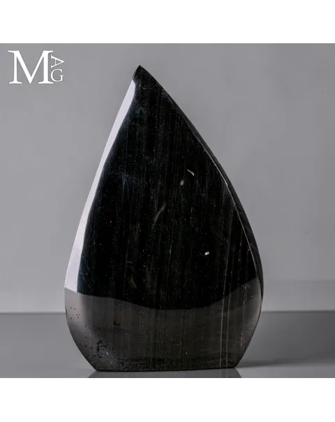 Fiamma in Ossidiana del Messico – Scultura Ornamentale