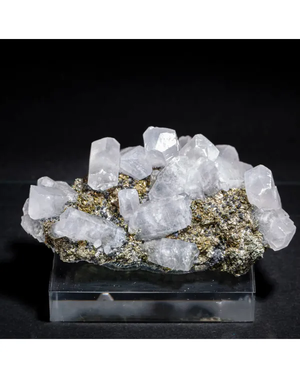 Calcite esagonale su pirite – Rara formazione