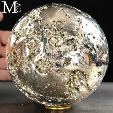 Pirite Cristallizzata – Sfera Decorativa da Collez...