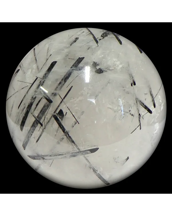Sfera in Quarzo Tormalinato