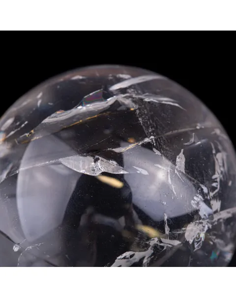 Eccezionale sfera lucida di quarzo Lemuriano proveniente dal Brasile