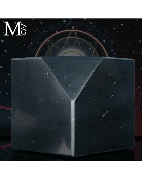 Cubo di Shungite Primordiale - Equilibrio Stabile