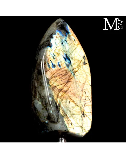 Labradorite con Riflessi Dorati e Aranciati