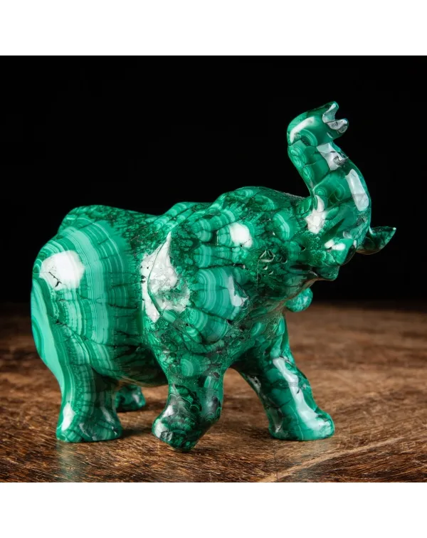 Statua Elefante In Malachite