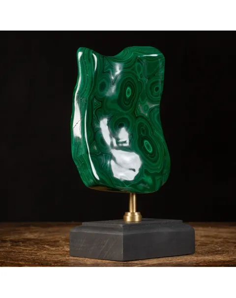 Malachite Prima Scelta Montata su Base