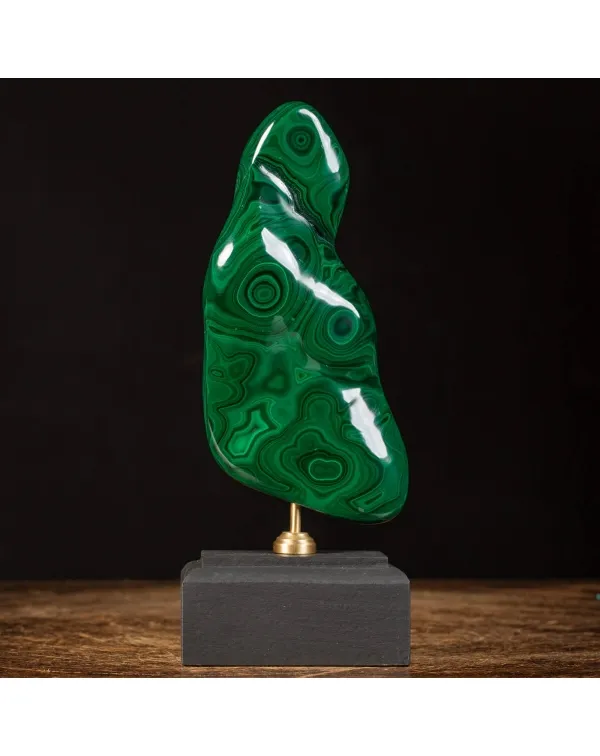Malachite Prima Scelta Montata su Base 