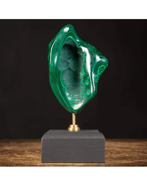 Malachite Prima Scelta Montata su Base